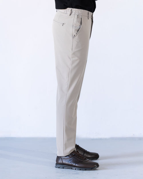 Erkek Pantolon Düz Jogger  Krem