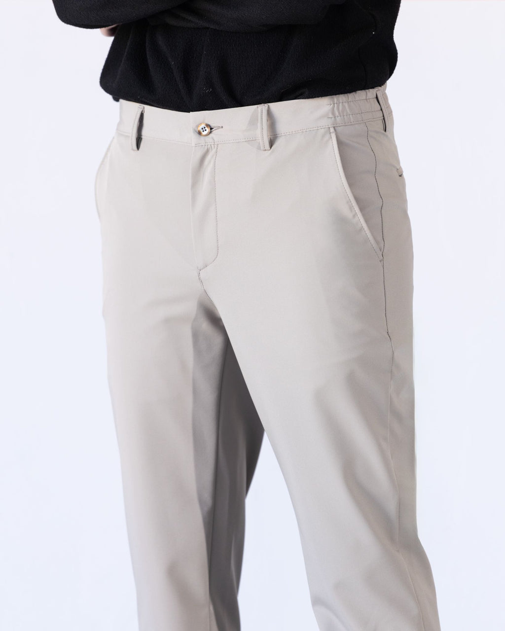 Erkek Pantolon Düz Jogger  Krem